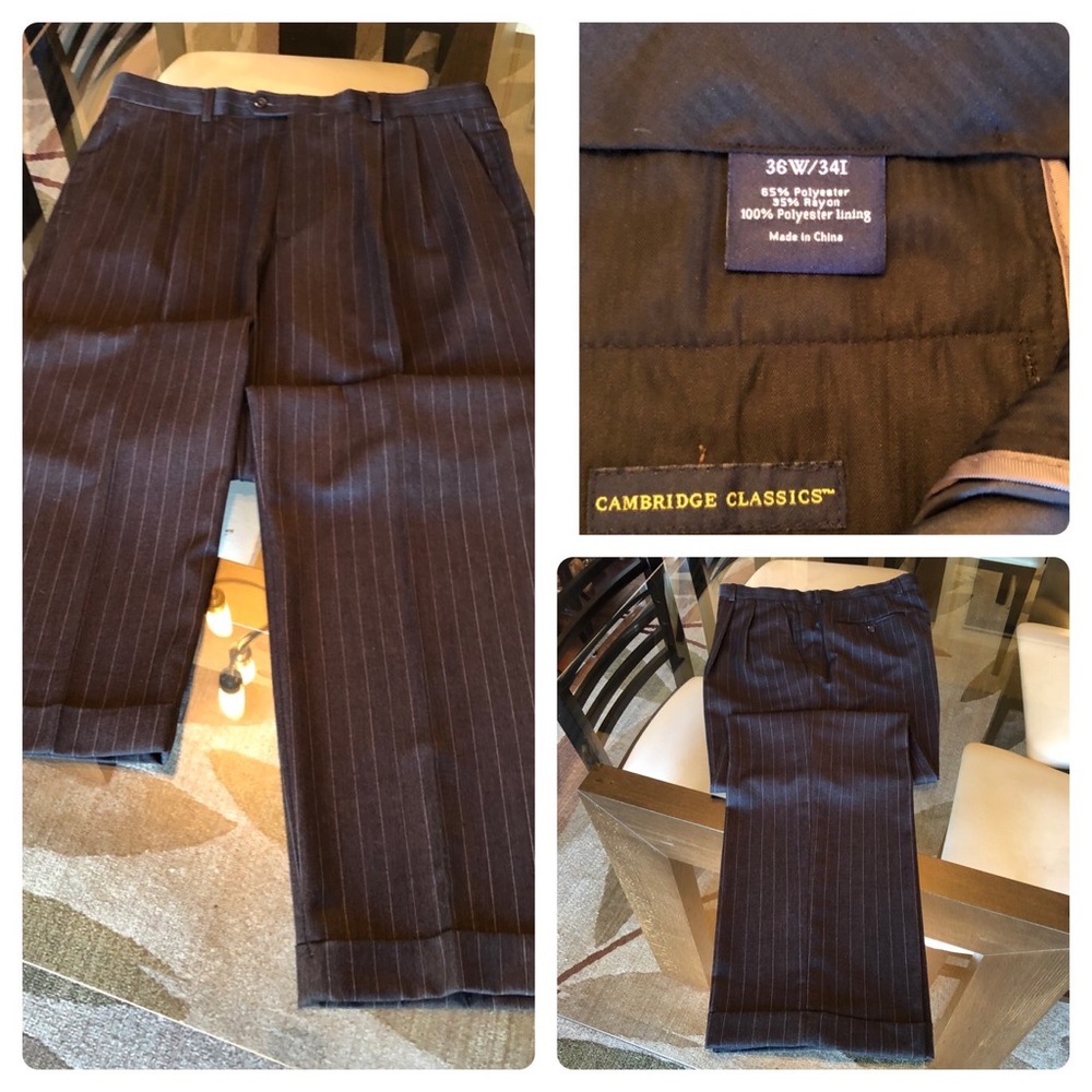 NEW Cambridge Classics 2 Pc Charcoal Pinstripe 40R - Picture 13 of 16